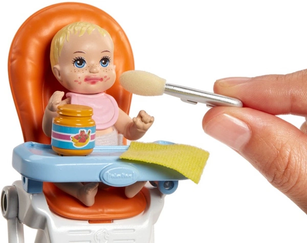 Barbie Skipper lalka Opiekunka zestaw z kołyską