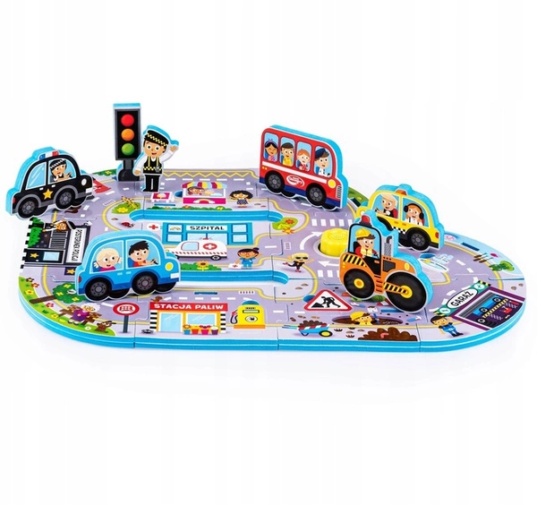 DUMEL zestaw miękkie puzzle dźwięki wokół nas Miasto droga 11 elementów