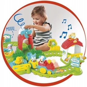 CLEMENTONI Pociąg Farmera Interaktywny tor farma