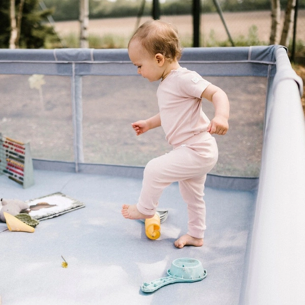 Duży kojec plac zabaw Kidwell FANKO Gray 134 x 134 cm kwadratowy