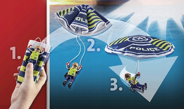 Playmobil City Action Policyjny Spadochron Pościg za amfibią 70781