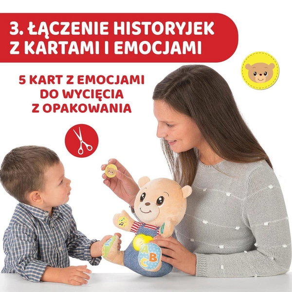 CHICCO TEDDY Miś okazujący uczucia dwujęzyczny 2W1