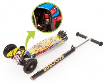 4BABY MINI SCOOTER hulajnoga trójkołowa balansowa LED 50kg