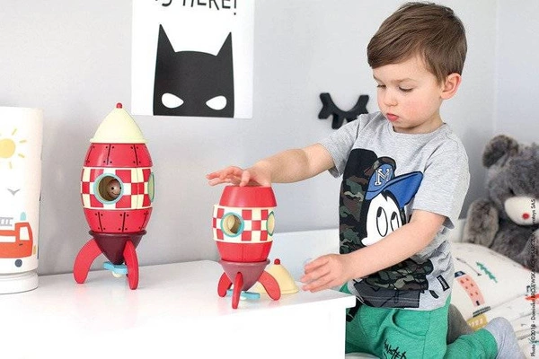 Janod - Rakieta drewniana magnetyczna