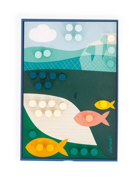 Janod - Układanka drewniana mozaika Zwierzątka 3+