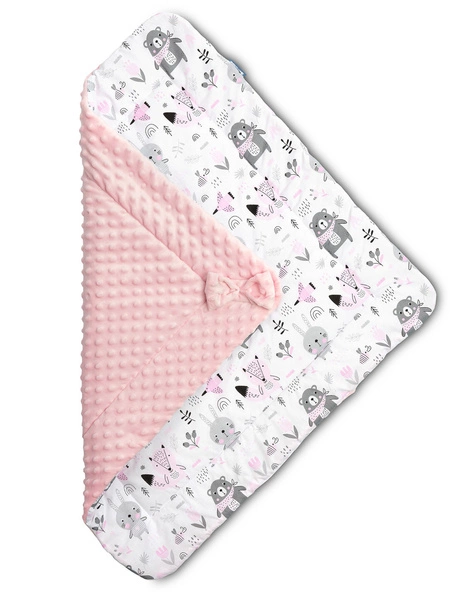 Rożek niemowlęcy otulacz becik dwustronny 80 X 80