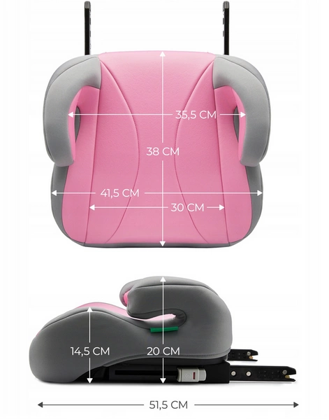 Kinderkraft I-BOOST Fotelik samochodowy BOOSTER PODSTAWKA PODKŁADKA 135-150 i-Size 15-36 kg isofix