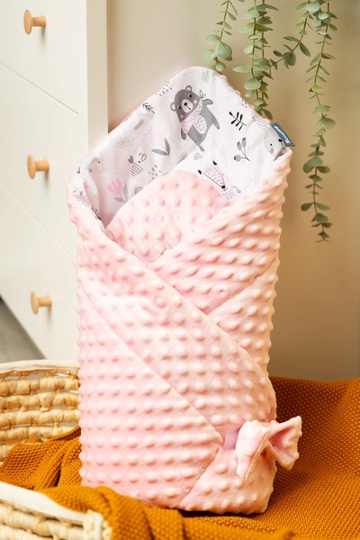 Rożek niemowlęcy otulacz becik dwustronny 80 X 80