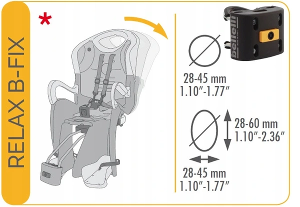 BELLELLI Tiger relax fotelik rowerowy odchylany