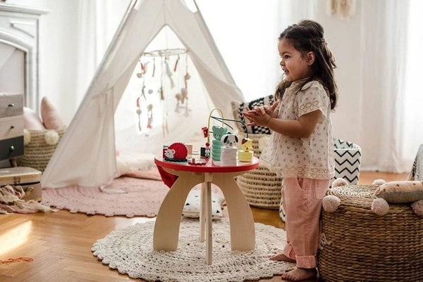 Janod - Stolik edukacyjny duży drewniany Baby Forest