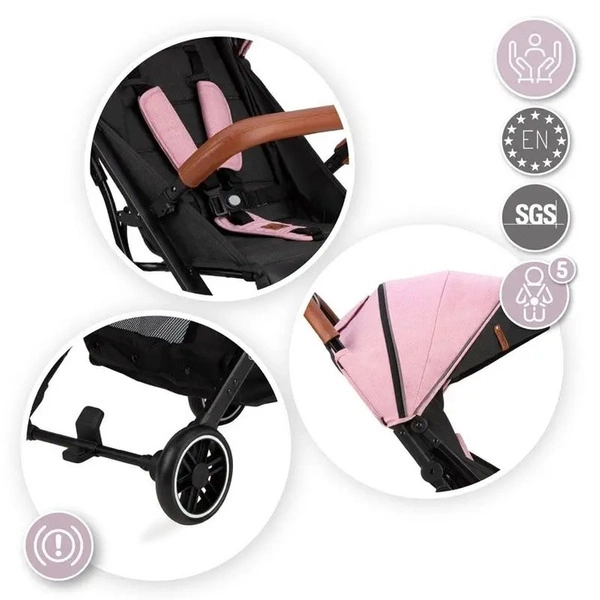 MoMi ESTELLE wózek spacerowy spacerówka lekki mały walizka