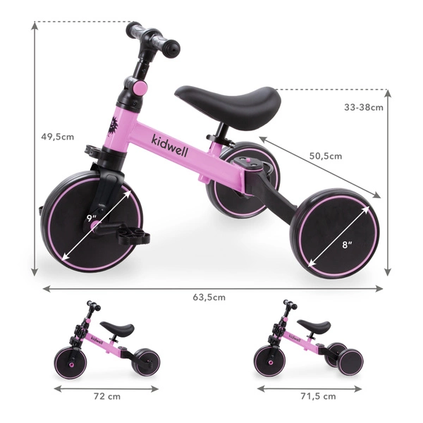 ROWEREK BIEGOWY 3w1 trójkołowy pedały Kidwell PICO