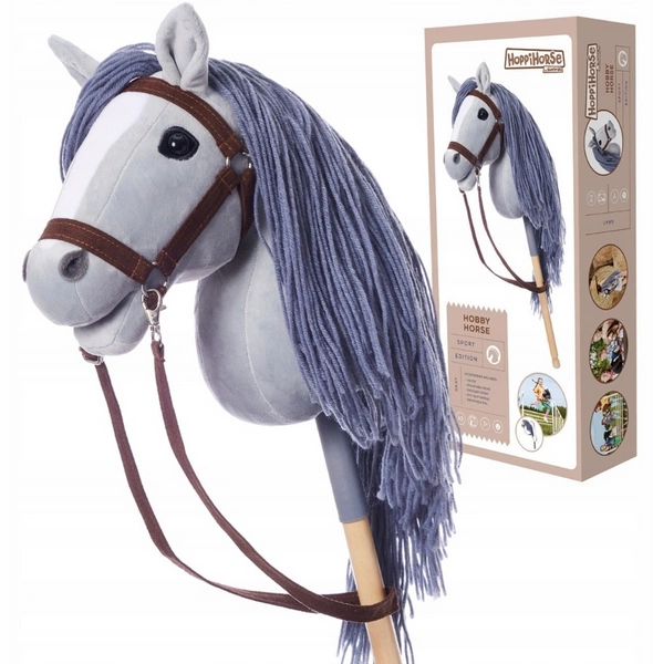 Hobby Horse A3 Koń na kiju Hoppihorse z lejcami akcesoria w zestawie
