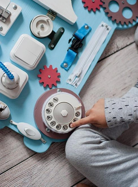 Drewniana Tablica Manipulacyjna edukacyjna XXL