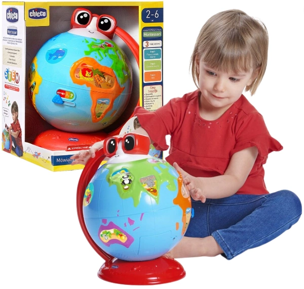 CHICCO Globus odkrywcy interaktywny MONTESSORI edukacja