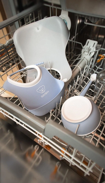 BABYBJORN - Zestaw do karmienia 3 szt. - Powder Blue