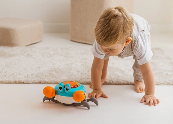 DUMEL zabawka interaktywna Krab Mądrala porusza się uczy literek cyferek PL