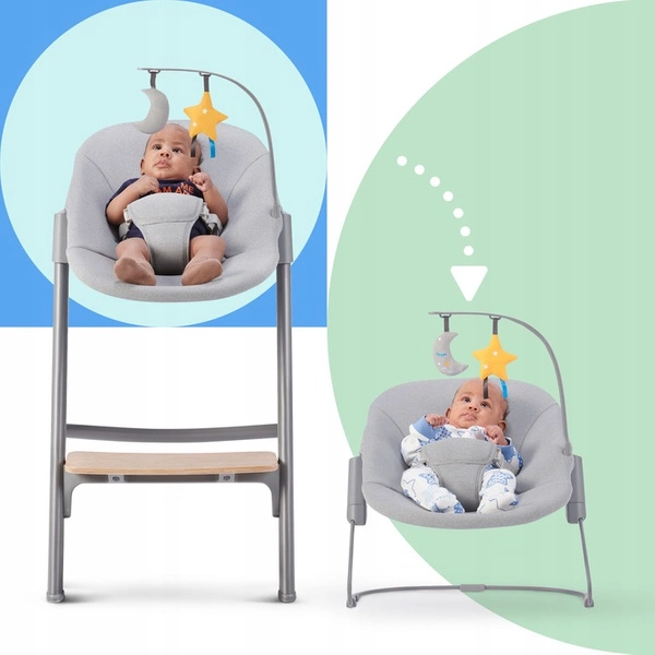 KINDERKRAFT LIVY Krzesełko do karmienia dziecka 4w1 LIVY + CALMEE bujak