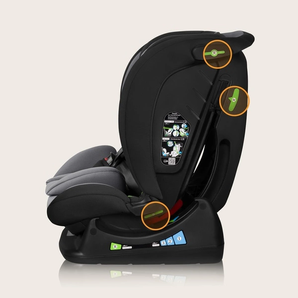 LIONELO IZZY fotelik samochodowy 40-150 cm PRZÓD TYŁ I-Size