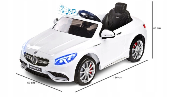 Mercedes-Benz S63 AMG auto pojazd na akumulator pilot 2 silniki