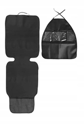 CARETERO zestaw ochronny 2w1 mata pod fotelik + organizer na fotel