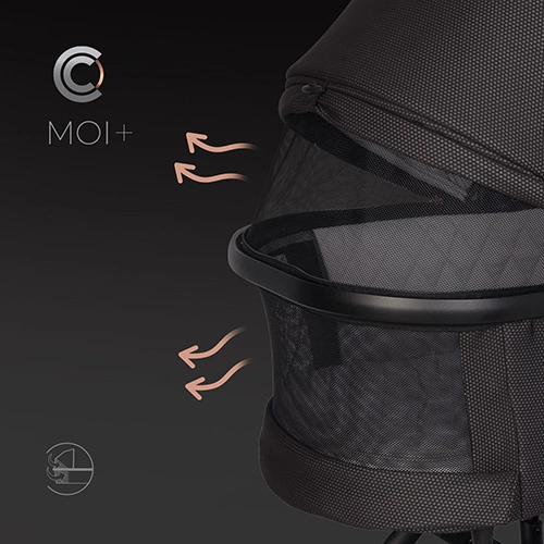 Cavoe Moi Plus 2W1 wózek spacerowy z gondolą + tobra + adaptery