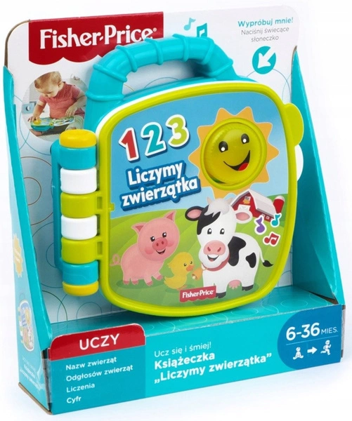 FisherPrice Książeczka Liczymy zwierzątka UCZY 6m+
