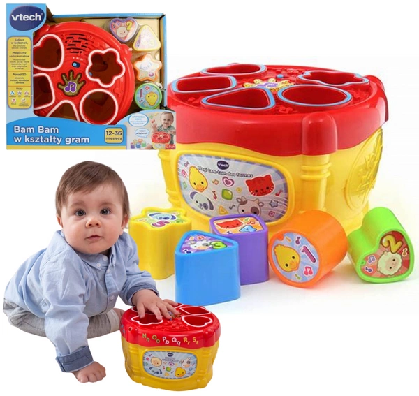 VTECH Bębenek BAM BAM w kształty gram sorter 12m+