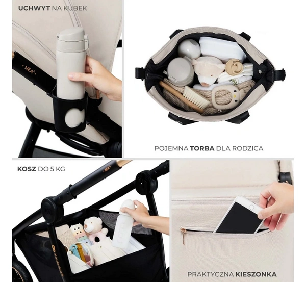 Kinderkraft NEA 2 Wózek dziecięcy wielofunkcyjny 2w1