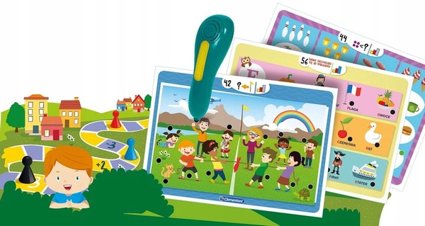 CLEMENTONI Interaktywne Mówiące Pióro 100 pytań Gra edukacyjna 3+