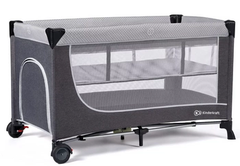 Kinderkraft LEODY Łóżeczko turystyczne kojec dwupoziomowe składane