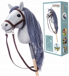 Hobby Horse A4 Koń na kiju Hoppihorse z lejcami akcesoria w zestawie