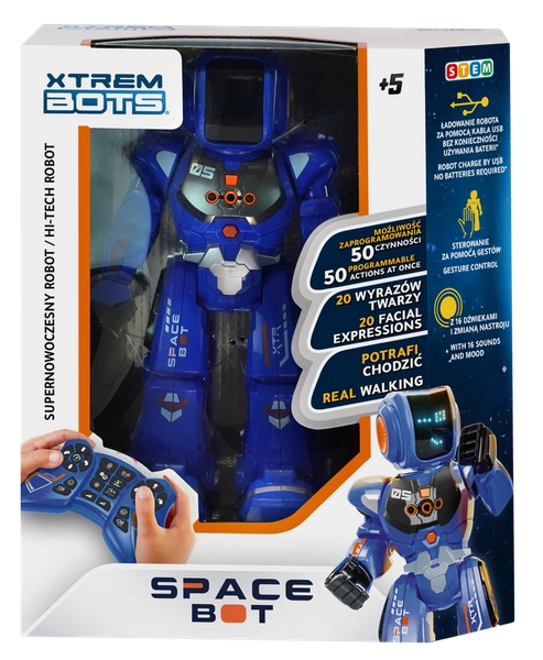 XTREM BOTS Interaktywny Robot Space Bot do nauki