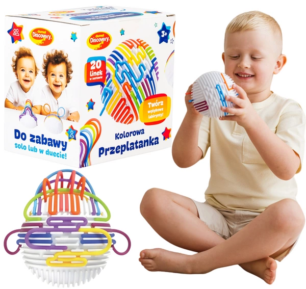 Dumel kolorowa przeplatanka zabawka logiczna kreatywna dla dzieci