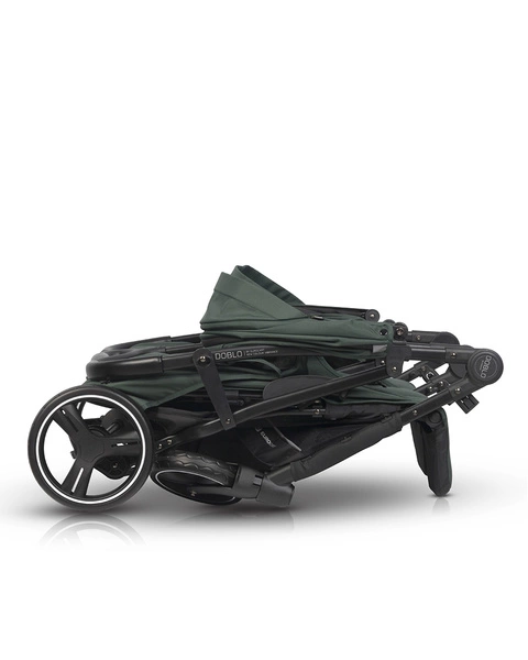 EURO-CART wózek bliźniaczy DOBLO podwójny 2 pokrowce + folia do 22kg+ 1 sztuka gondola