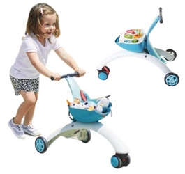 TINY LOVE JEŹDZIK PCHACZ DO NAUKI CHODZENIA GRAJĄCY ŚWIECĄCY - Niebieski