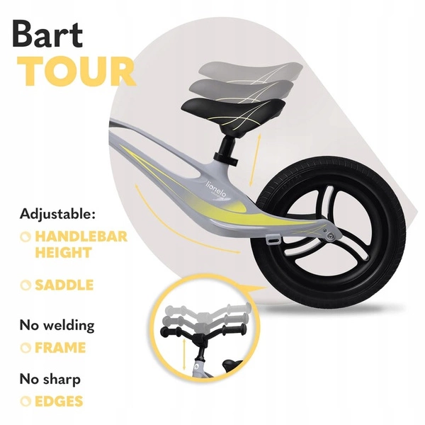 LIONELO BART rowerek biegowy magnezowy 12