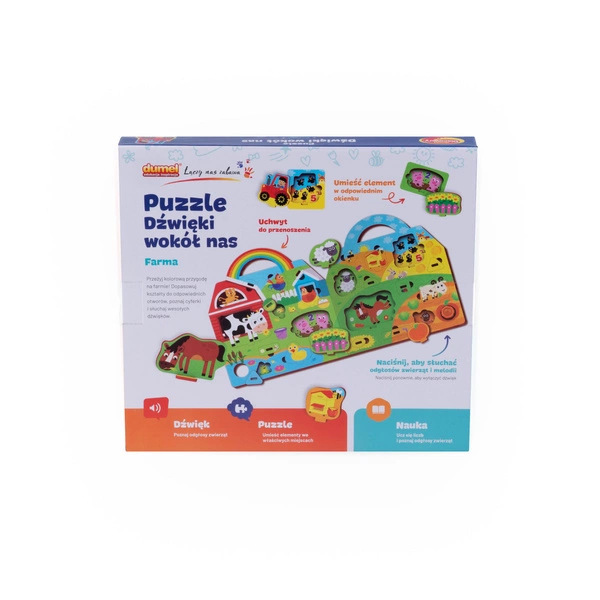 DUMEL dźwięki wokół nas moje pierwsze ABC puzzle 3D książeczka sorter 82450