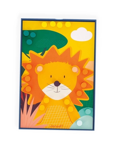 Janod - Układanka drewniana mozaika Zwierzątka 3+