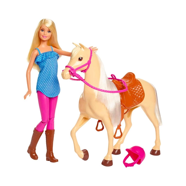 BARBIE lalka dżokejka z koniem koń + lalka FXH13