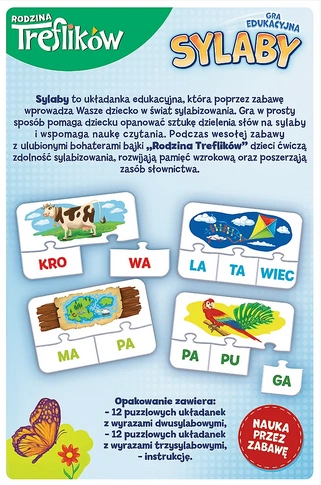 TREFL Sylaby gra edukacyjna Rodzina Treflików