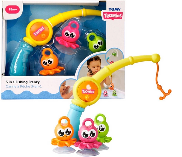 TOMY TOOMIES Wędka na Ośmiorniczki zabawka do wanny kąpieli 18m+