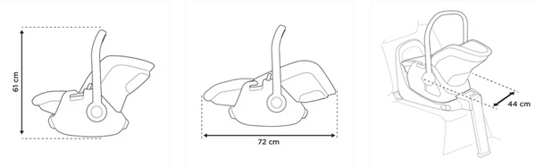 THULE MAPLE Nosidełko fotelik samochodowy dla niemowląt 0-13 kg ADAC