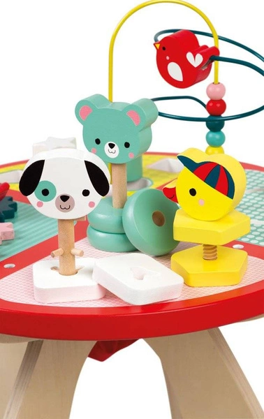 Janod - Stolik edukacyjny duży drewniany Baby Forest