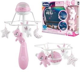 CHICCO GRAJĄCA karuzela do łóżeczka POZYTYWKA RAINBOW 3W1