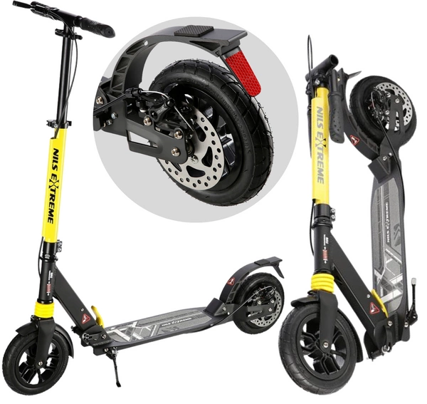 NILS Hulajnoga regulowana duże koła pompowane 20 cm