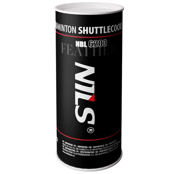 NILS Lotki z piór do badmintona białe NBL6203 3 sztuki