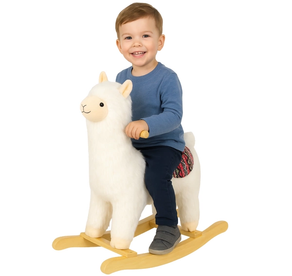 Lama na biegunach INTERAKTYWNA jeździk wydaje dźwięki miękka na prezent