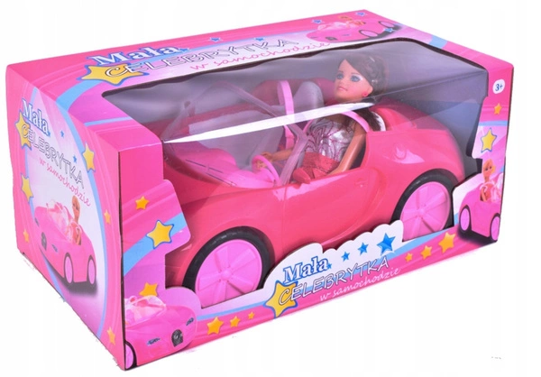 HH AUTO DLA LALKI MAŁA CELEBRYTKA W SAMOCHODZIE