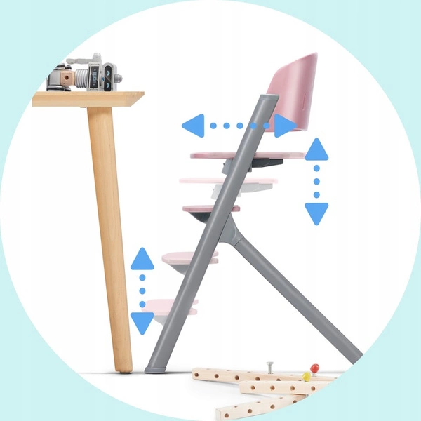 KINDERKRAFT LIVY Krzesełko do karmienia dziecka 4w1 LIVY + CALMEE bujak